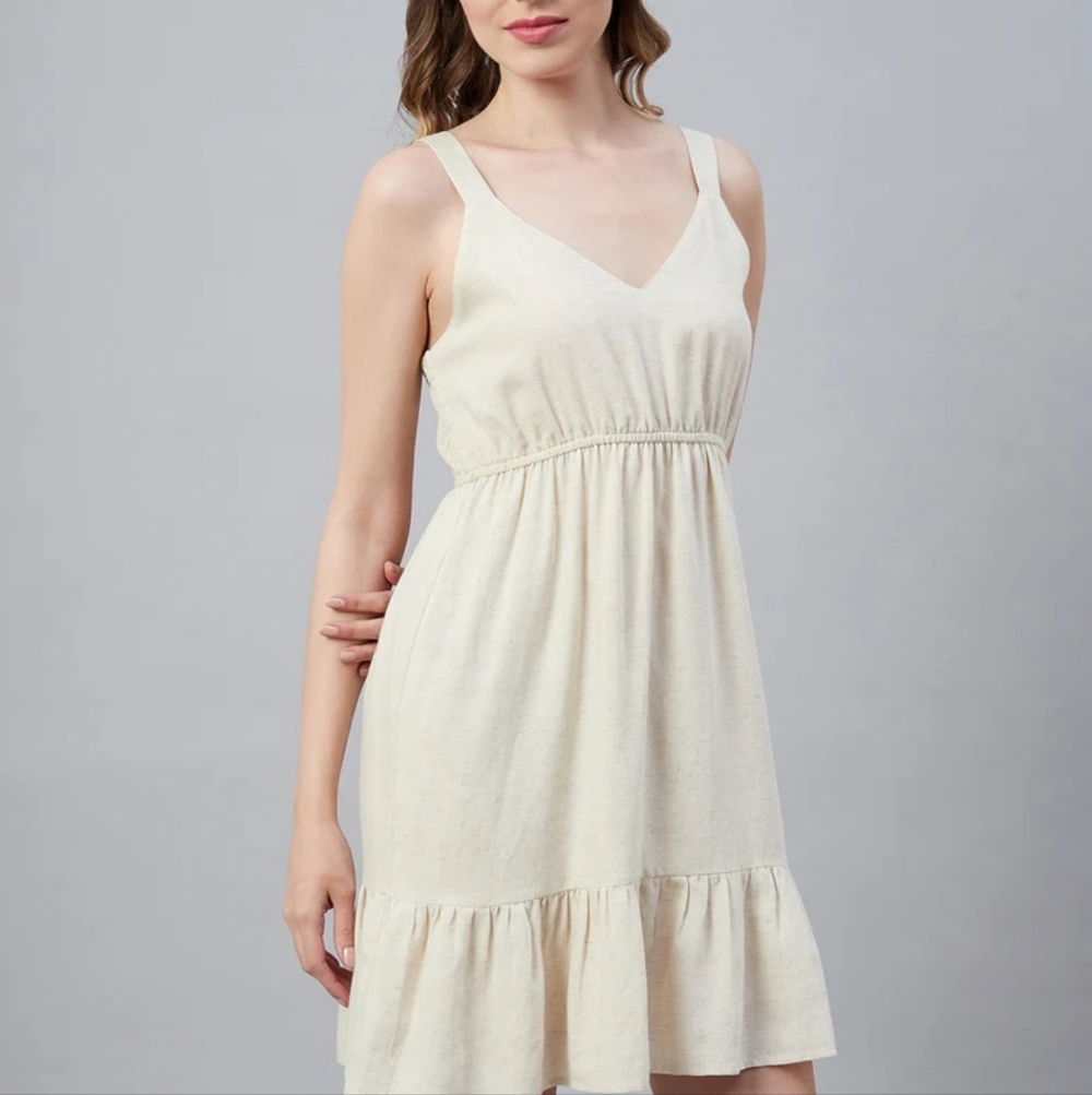 Cream Sleeveless Dress Sim Sam Summer
